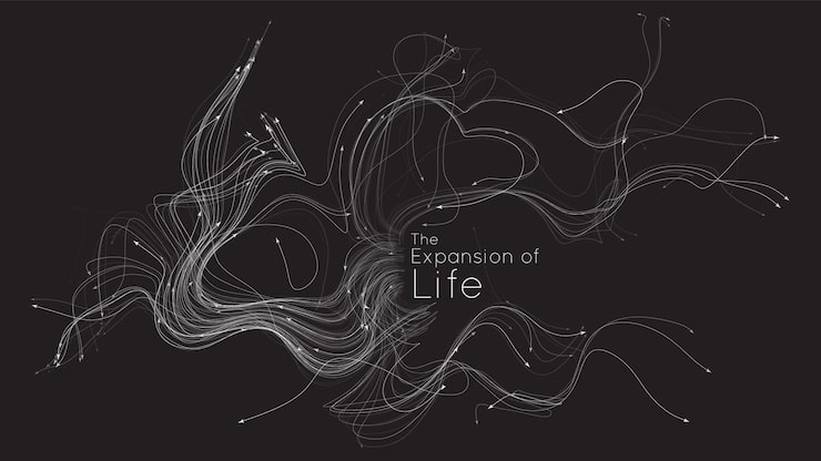 Abstrakte Linien, die Atmung symbolisieren